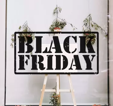 Black Friday stamp stickers black friday - TenStickers