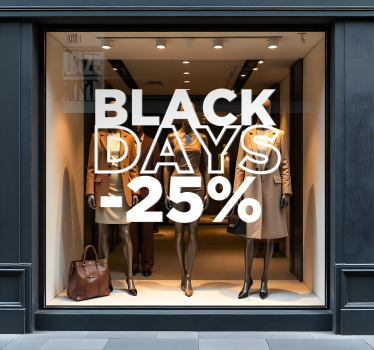 Black friday sticker monocolour custom black days - TenStickers