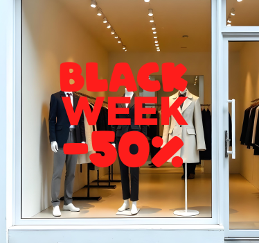 Black friday sticker monocolour custom black week - TenStickers