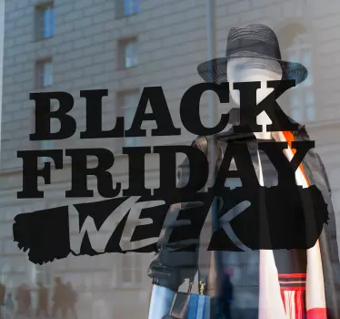 black friday week text stickers black friday - TenStickers