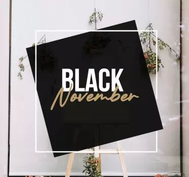 Black November window decal - TenStickers