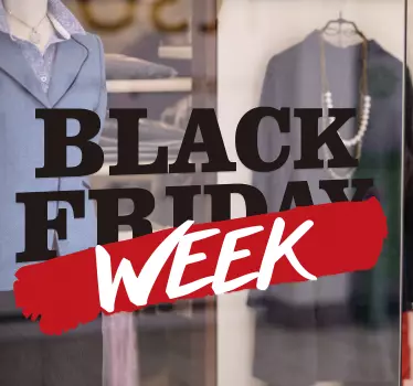 Black week  window sticker - TenStickers