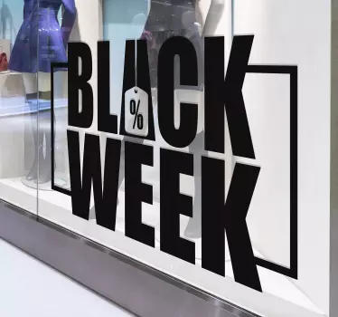 Black week window sticker - TenStickers