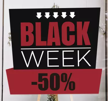 black week sale window sticker - TenStickers