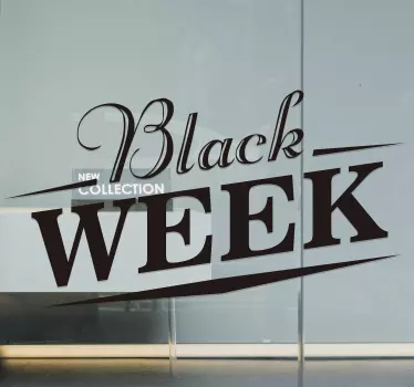 Black week window sticker - TenStickers