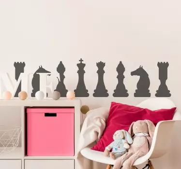 board game chess pieces game decal - TenStickers