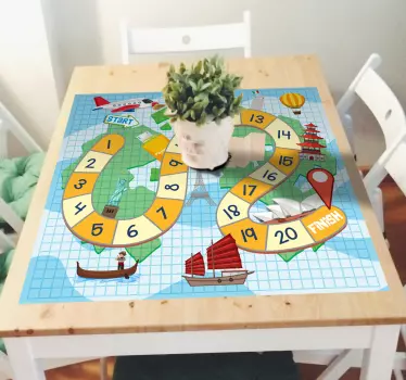 board game map decals for furniture - TenStickers