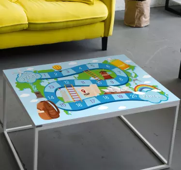 board game round the world decals for furniture - TenStickers
