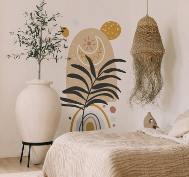 boho style plant plant stickers - TenStickers