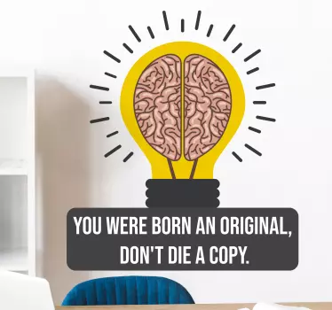 Born Original inspirational quote sticker - TenStickers
