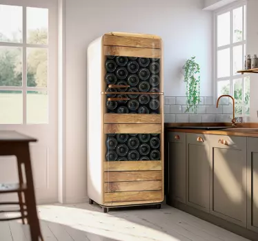 box of bottles  fridge sticker - TenStickers