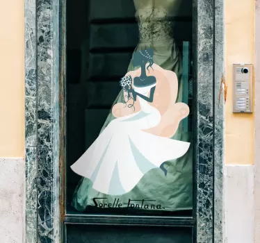 Bride in Chair Sticker - TenStickers