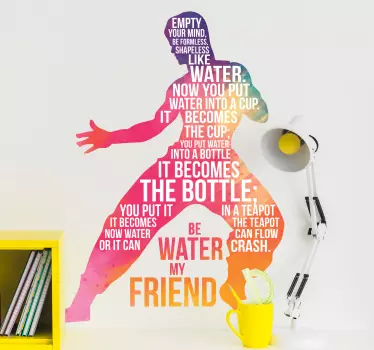 Bruce Lee personality quote decal - TenStickers