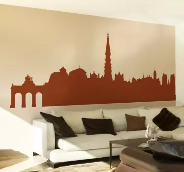 Brussels Skyline Sticker - TenStickers