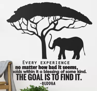 Buddha phrase quote decal - TenStickers