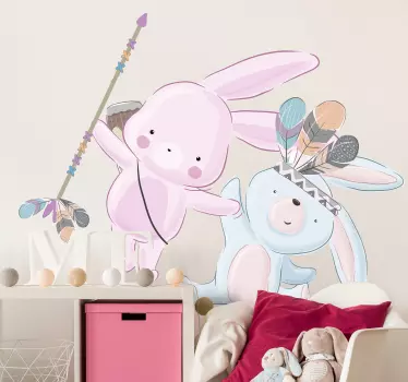 Bunnies animal wall decor - TenStickers