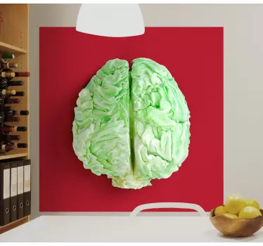 Cabbage brain visual cuisine wall sticker - TenStickers