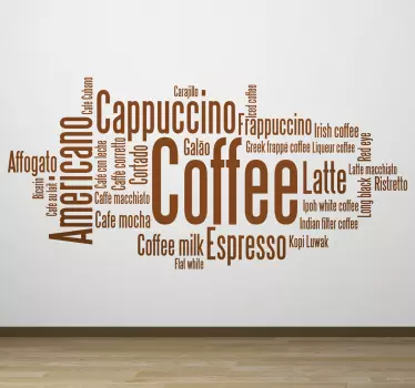 Kitchen wall sticker café concept - TenStickers