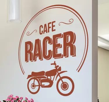 Cafe racer motorbike decal - TenStickers