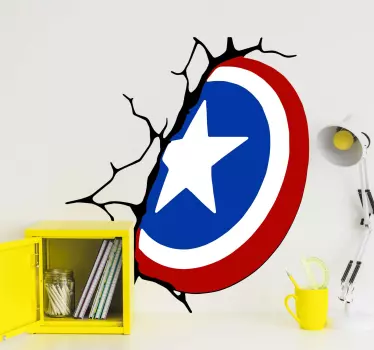 Captain America's shield superhero decal - TenStickers