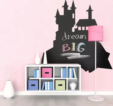 Castle of Terror Blackboard Sticker - TenStickers