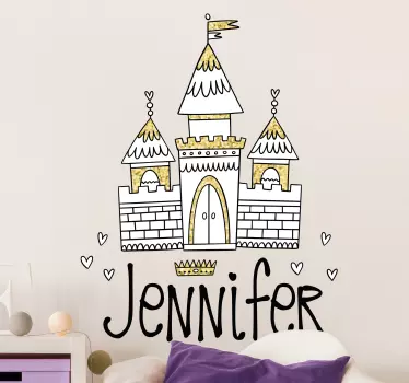 Castle Personalization Option wall stickers for kid - TenStickers