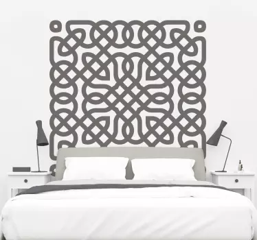Celtic pattern headboard wall sticker - TenStickers