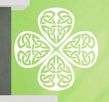Celtic symbols clover shape Abstract Wall decal - TenStickers