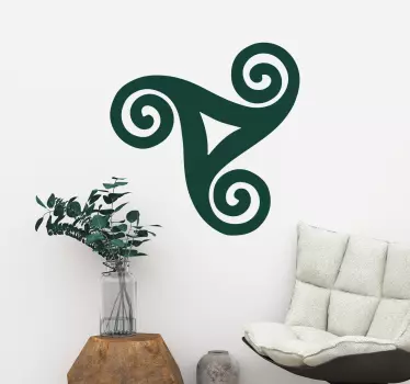 Celtic triskel line decal - TenStickers