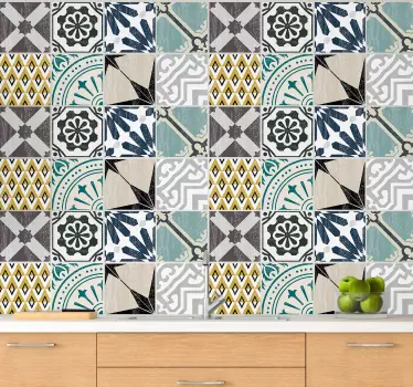 Cement look tile transfer - TenStickers