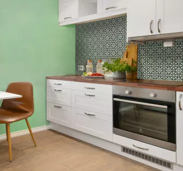 Cement patterns on a green background tile transfer - TenStickers