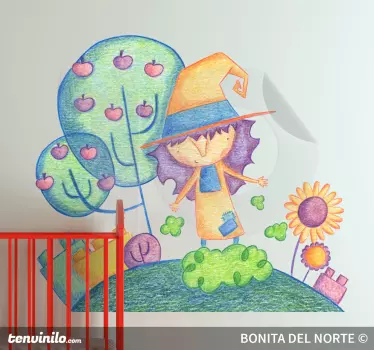 Cheerful Child Character wall stickers for kid - TenStickers