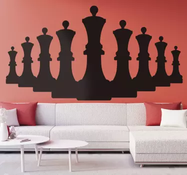 Chess queen figure board game wall art - TenStickers