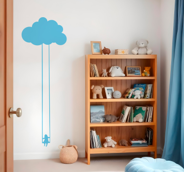 Child on a Cloud Swing Decal - TenStickers