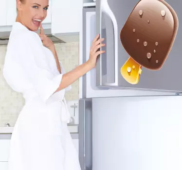 Chocolate Coated Ice Cream Decal - TenStickers