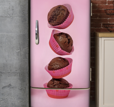Chocolate cupcake fridge decals - TenStickers