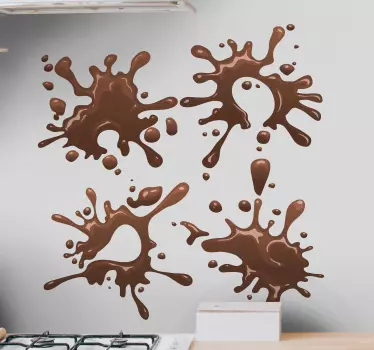 Chocolate splash drink wall decal - TenStickers