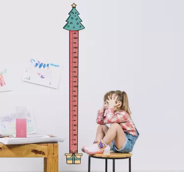 Christmas Growth Chart height chart wall sticker - TenStickers