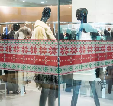 Christmas Pattern Window Sticker - TenStickers