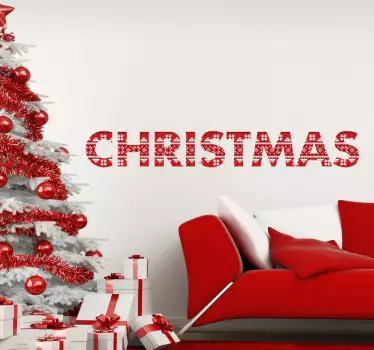 Christmas Text Sticker - TenStickers