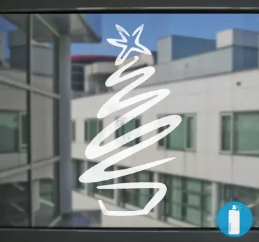 Christmas Tree Template Sticker - TenStickers