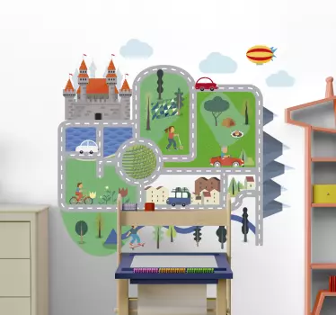 Circuit cars  wall decor - TenStickers