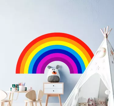 circular rainbow  illustration wall art - TenStickers