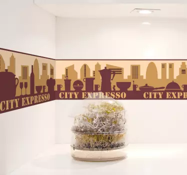 City Expresso Tile Sticker - TenStickers