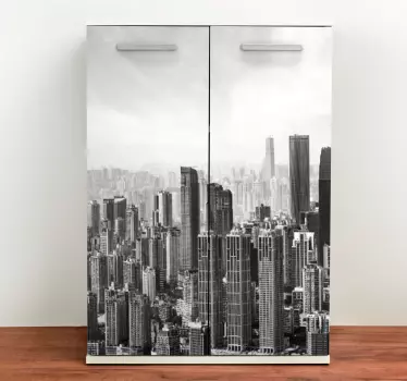 City view wardrobe decoration decals for furniture - TenStickers