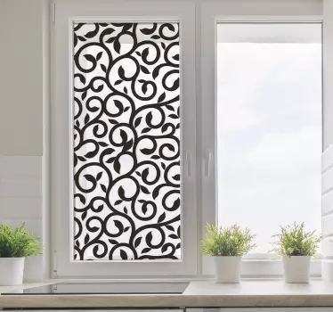 Climbing plant ornament window sticker - TenStickers