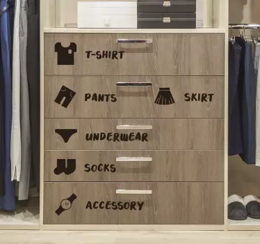 Closet furniture decal - TenStickers