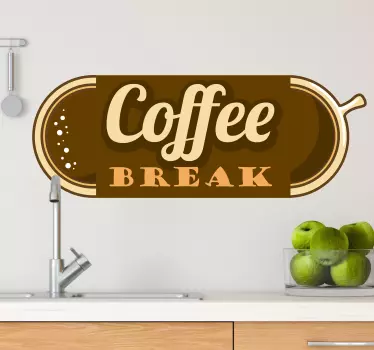 Coffee break drink wall decal - TenStickers