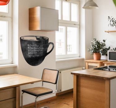 Coffee cup chalkboard stickers - TenStickers