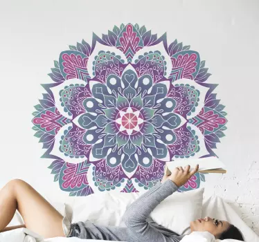 Colored decorative mandala window decal - TenStickers